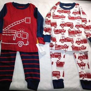Carter's 4 pc Firetruck Snug Fit Cotton Pajama new with tags